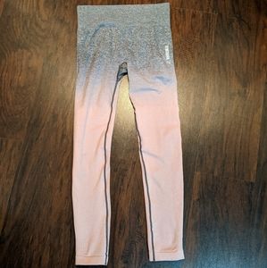 Gymshark Grey and Pink ombre seamless leggin…